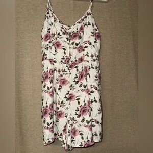 Women’s S Romper Floral Print With Cross Back Cottagecore. (SM Short)